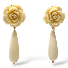 Orecchini Pendenti Rosa con Goccia - OR.AG30