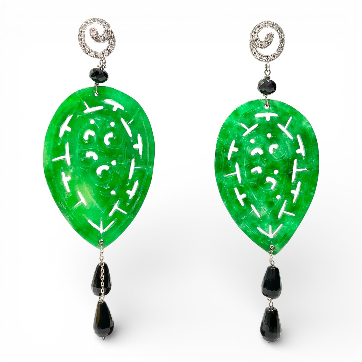 Orecchini Pendenti con Giada - OR.AG40