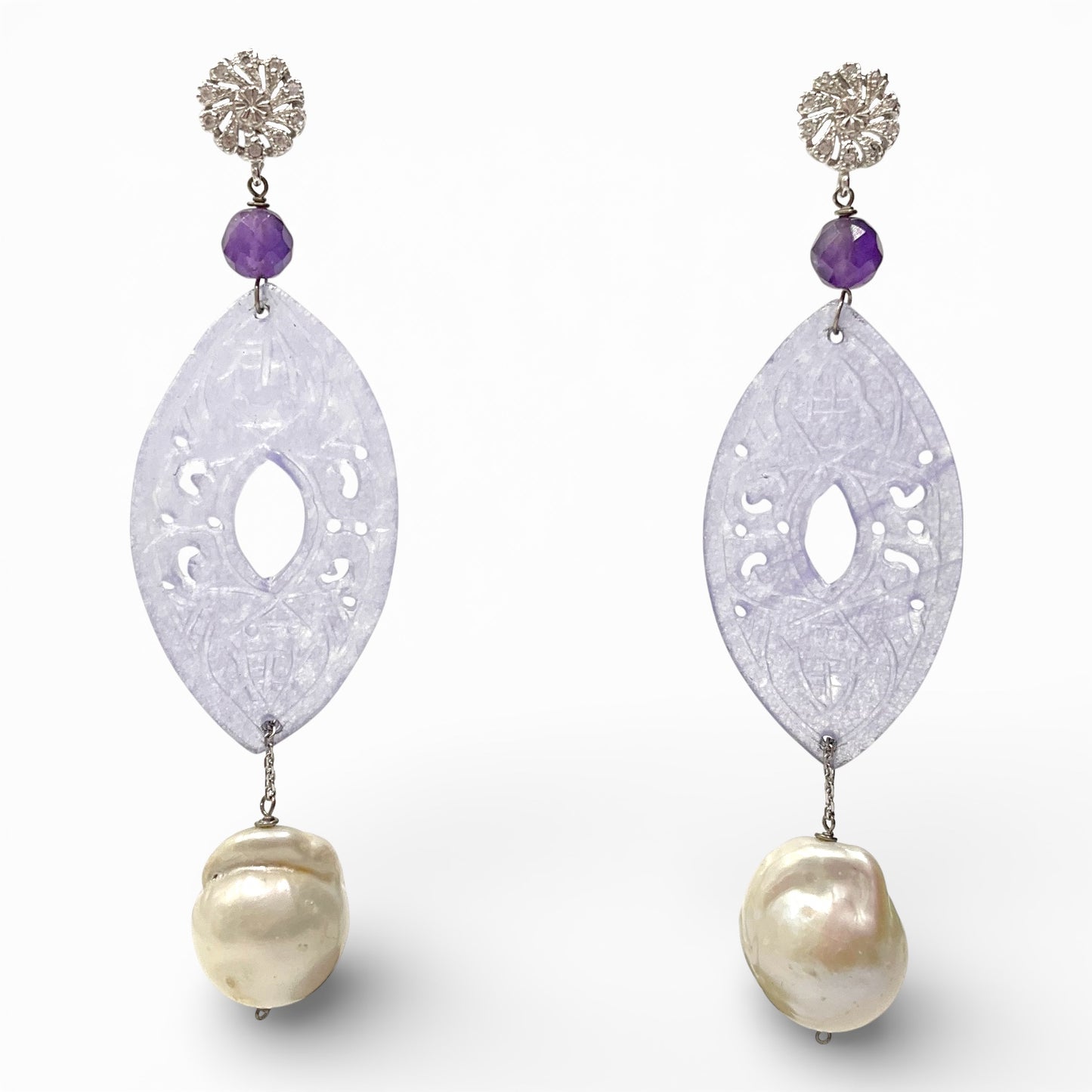 Orecchini Pendenti con Giada - OR.AG40