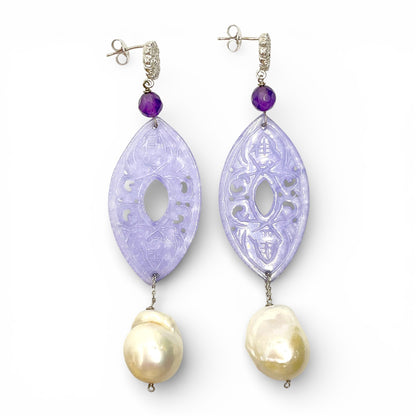 Orecchini Pendenti con Giada - OR.AG40