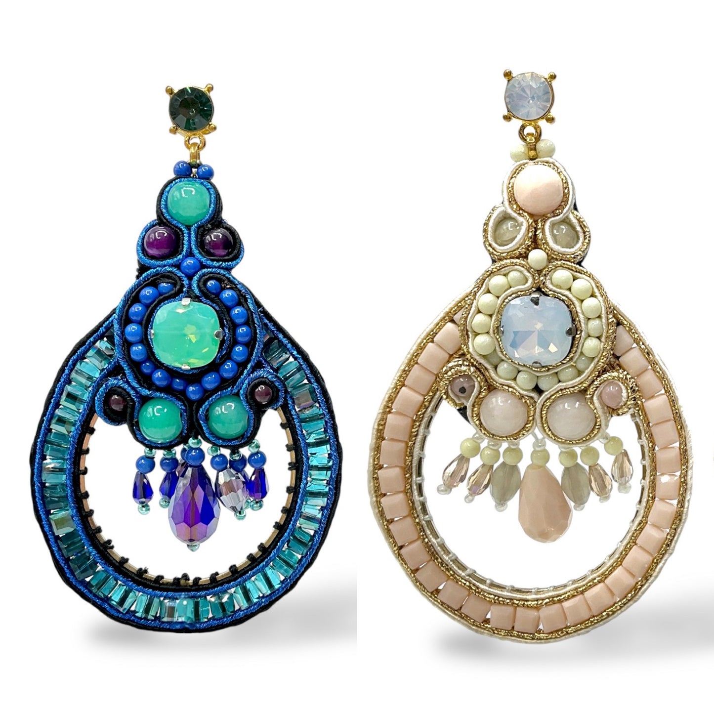 Orecchini Pendenti Donna Cristalli e Perline Ottaviani Bijoux - 49439