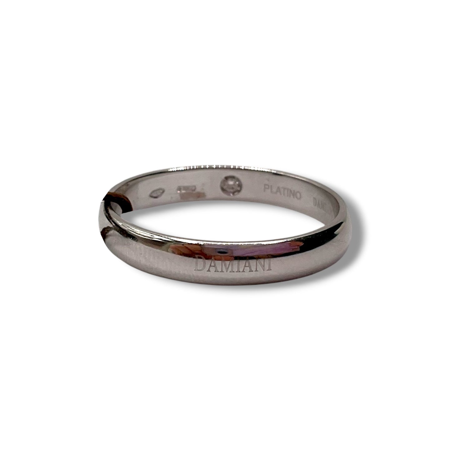 Fede Nuziale Damiani in Platino con Brillante 3,3 mm - 71389585