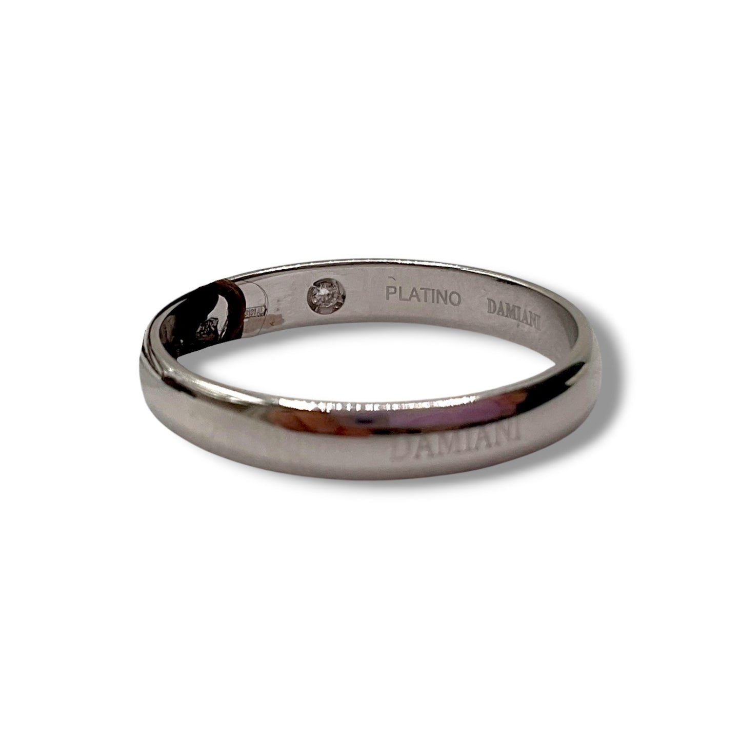 Fede Nuziale Damiani in Platino con Brillante 3,3 mm - 71389585