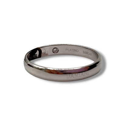 Fede Nuziale Damiani in Platino con Brillante 3,3 mm - 71389585