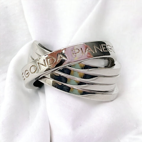 Anello Fedine Intrecciate Donna Love Connection in Argento- AAFR0504