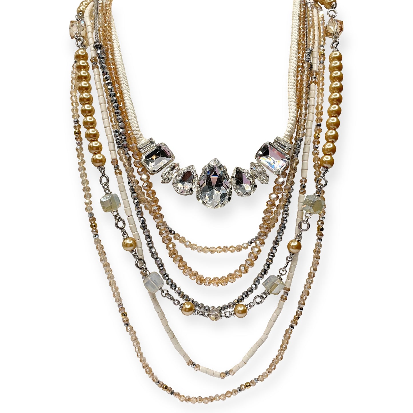 Collana Donna Multifili Cristalli Ottaviani Bijoux - 480464