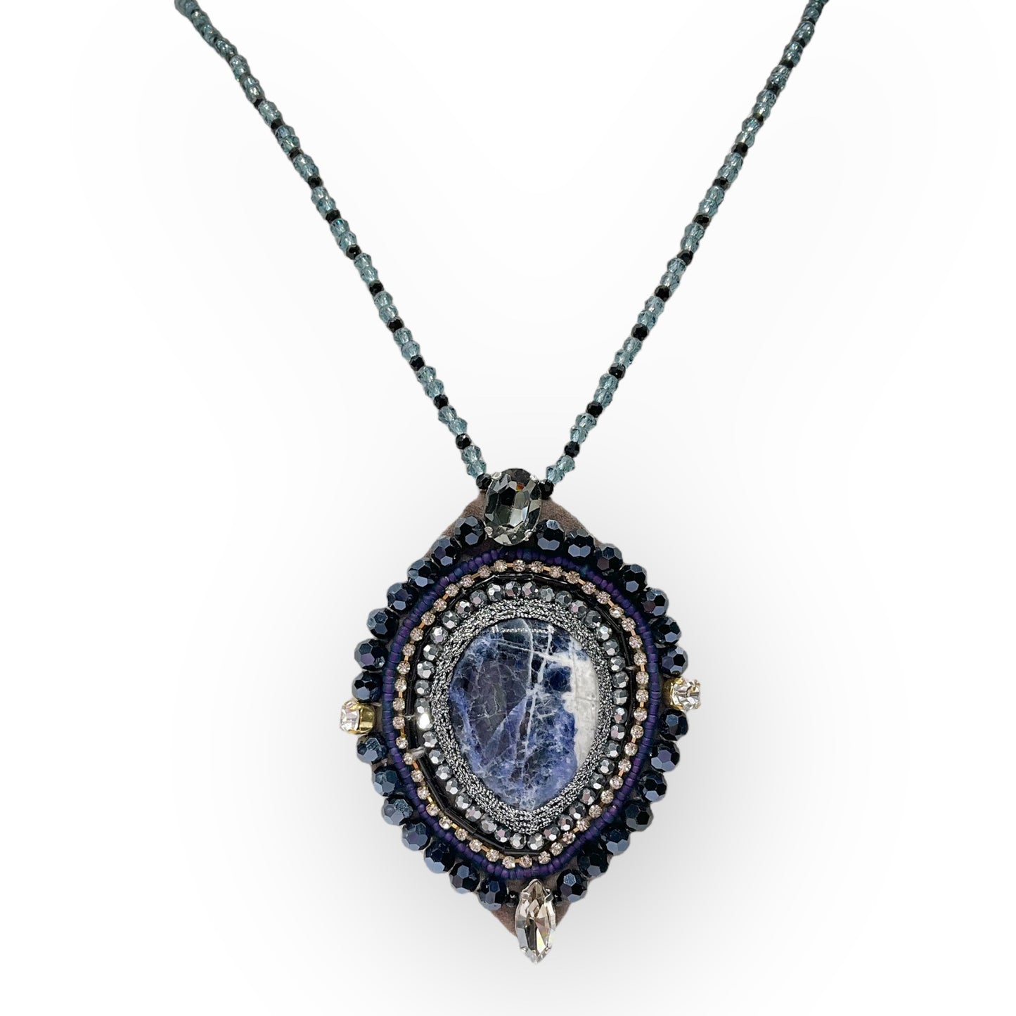 Collana Lunga Donna Ciondolo Grande Pietra Dura Ottaviani Bijoux - 480014