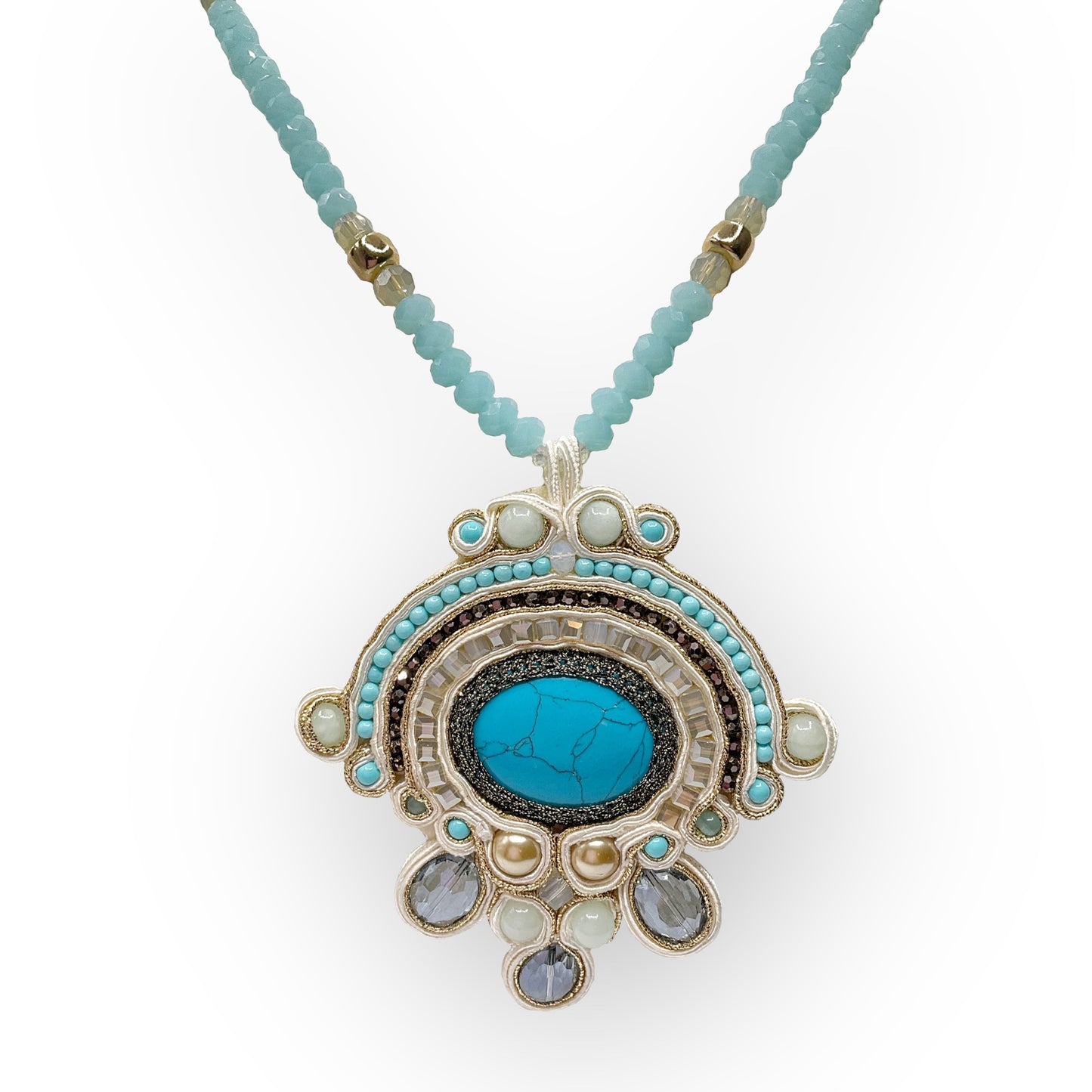 Collana Lunga Donna Ciondolo Grande Turchese Ottaviani Bijoux - 480267
