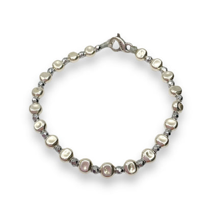 Bracciale Spadarella Pepite Schiacciate ed Ematite - SPBR681
