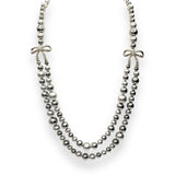 Collana Lunga Donna Perle Grigie e Fiocchi Ottaviani Bijoux - 480545