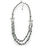 Collana Lunga Donna Perle Grigie e Fiocchi Ottaviani Bijoux - 480545