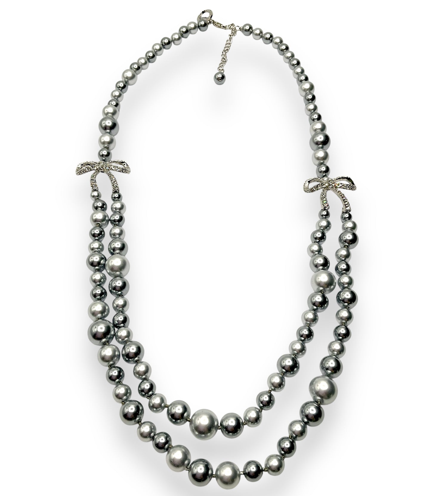 Collana Lunga Donna Perle Grigie e Fiocchi Ottaviani Bijoux - 480545