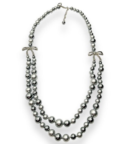 Collana Lunga Donna Perle Grigie e Fiocchi Ottaviani Bijoux - 480545