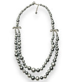 Collana Lunga Donna Perle Grigie e Fiocchi Ottaviani Bijoux - 480545