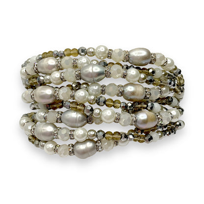 Bracciale Donna Multifili Cristalli Pietre Dure e Perle Ottaviani Bijoux - 47428