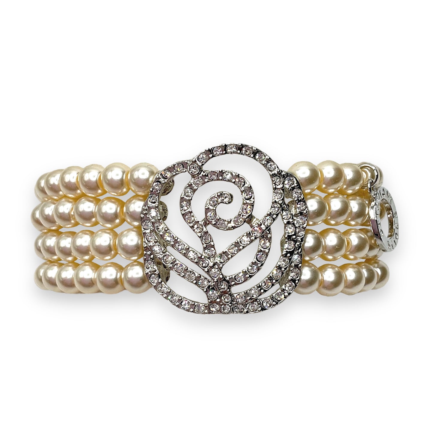 Bracciale Donna Perle e Rosa di Cristalli Ottaviani Bijoux - 470827
