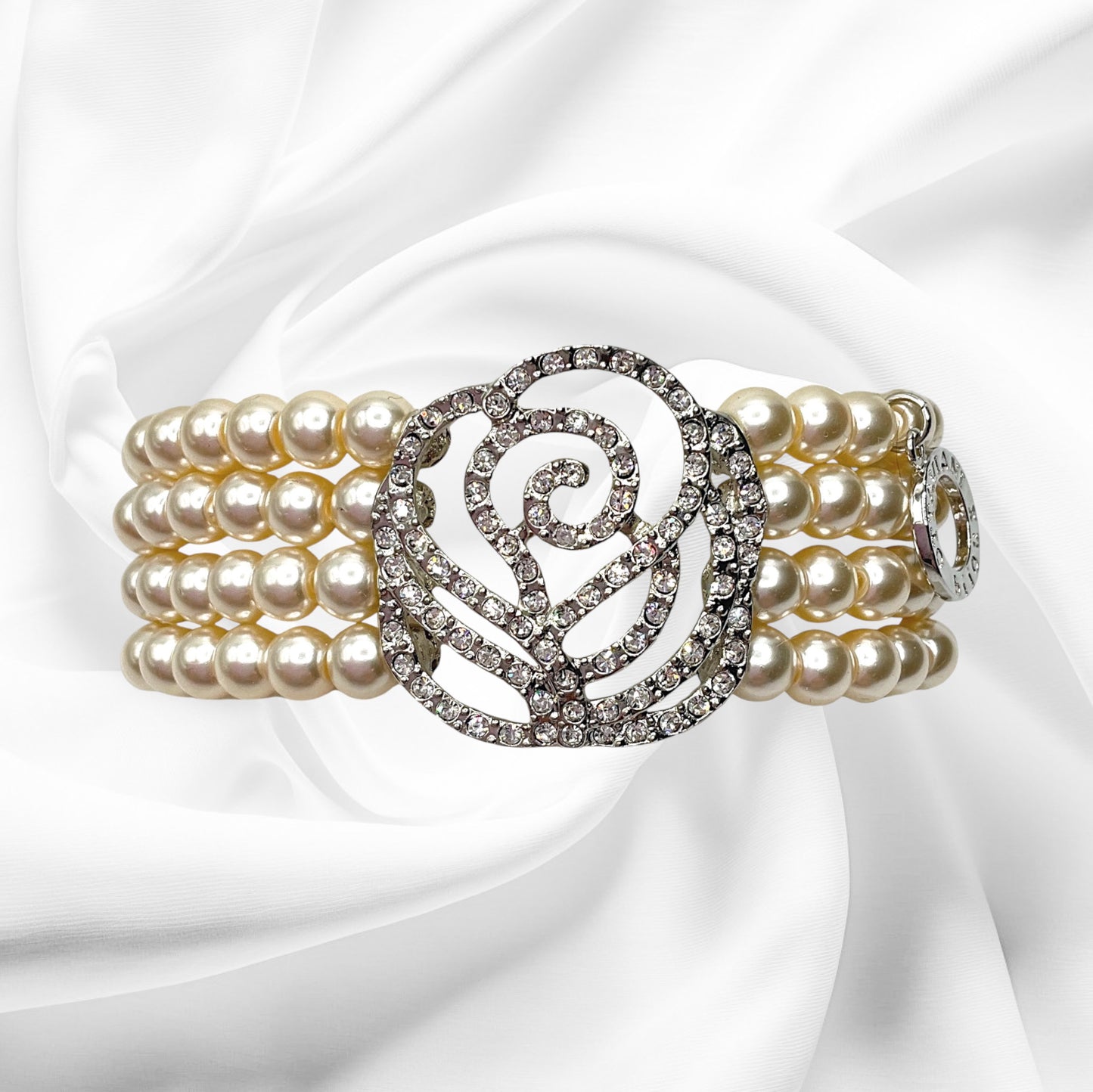 Bracciale Donna Perle e Rosa di Cristalli Ottaviani Bijoux - 470827
