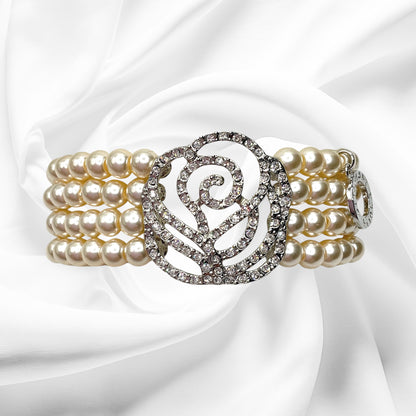 Bracciale Donna Perle e Rosa di Cristalli Ottaviani Bijoux - 470827