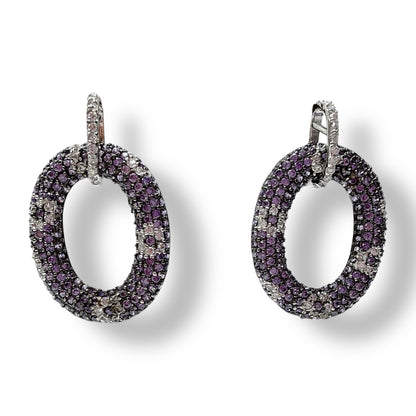 Orecchini Donna Pietre Viola Ottaviani Bijoux - 49906