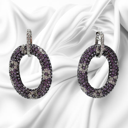 Orecchini Donna Pietre Viola Ottaviani Bijoux - 49906