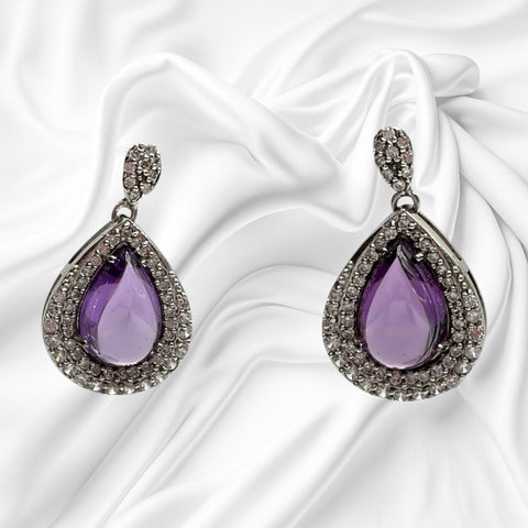 Orecchini Donna Pietra Viola Cabochon Ottaviani Bijoux - 49984
