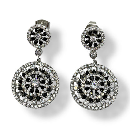 Orecchini Donna Zirconi Bianchi e Neri Ottaviani Bijoux - 49843