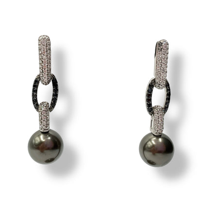 Orecchini Donna zirconi e Perla Grigia Ottaviani Bijoux - 49720