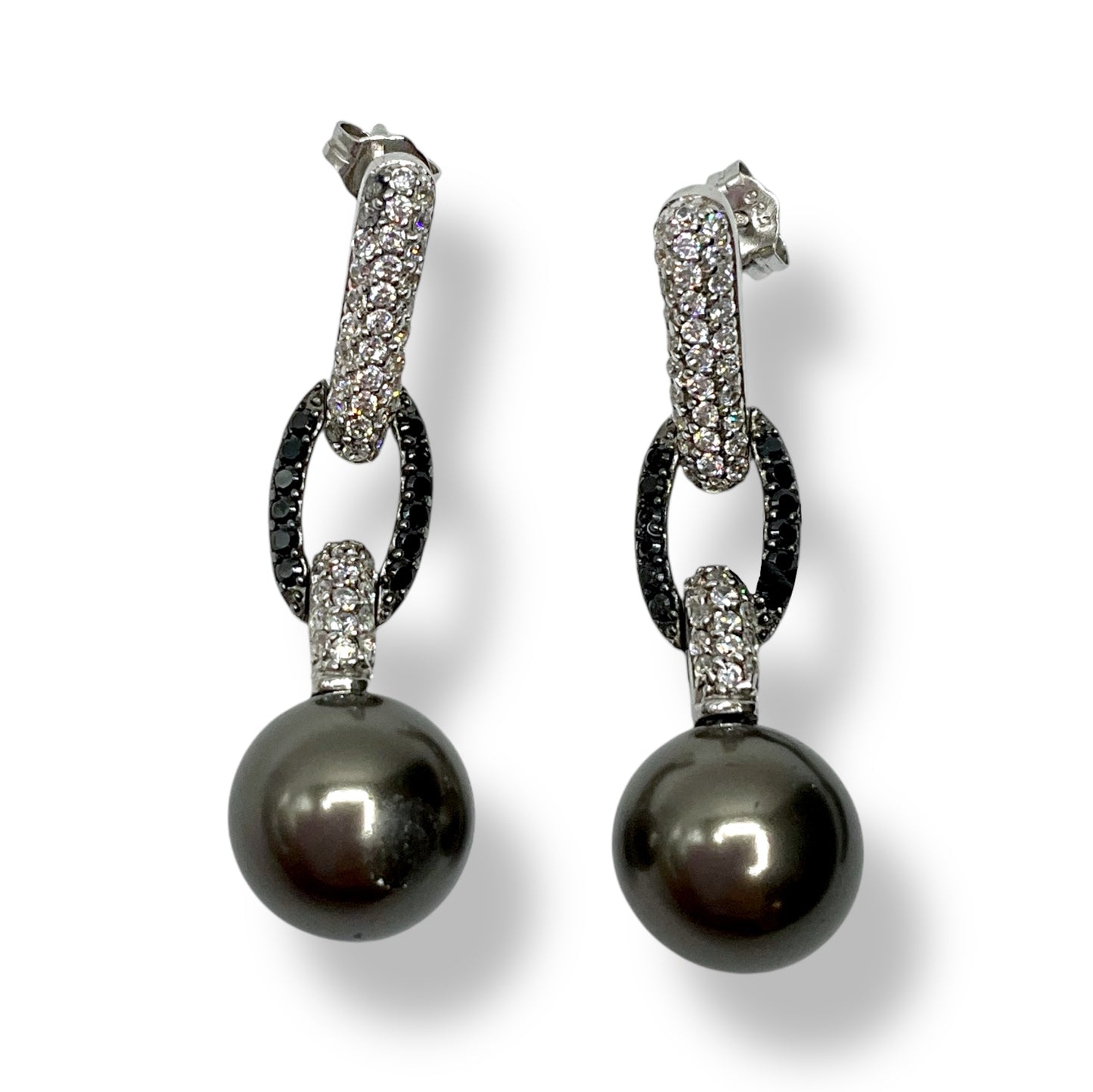 Orecchini Donna zirconi e Perla Grigia Ottaviani Bijoux - 49720