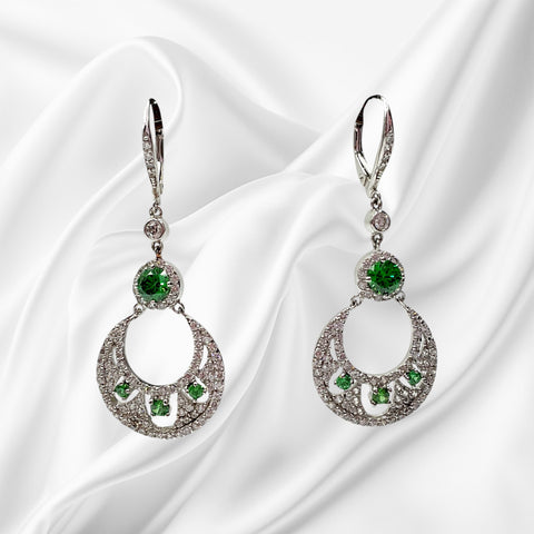 Orecchini Pendenti Donna Pietre Verdi Ottaviani Bijoux - 49567B