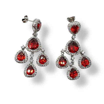 Orecchini Pendenti Donna Pietre Rosse Ottaviani Bijoux - 49911