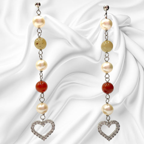 Orecchini Pendenti Donna Perle, Pietre e Zirconi Ottaviani Bijoux - 49865