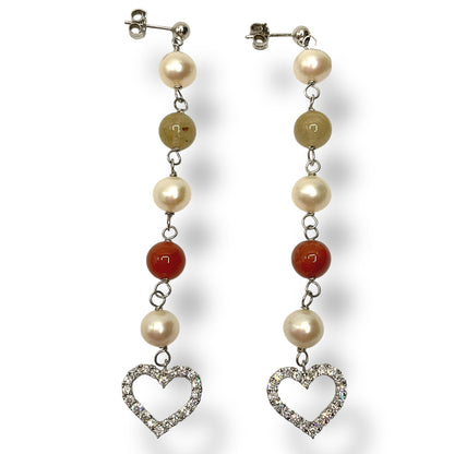 Orecchini Pendenti Donna Perle, Pietre e Zirconi Ottaviani Bijoux - 49865