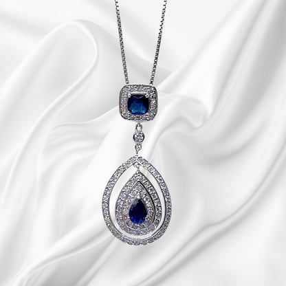 Collana Donna Goccia Pietre Blu e Zirconi Ottaviani Bijoux - 48273