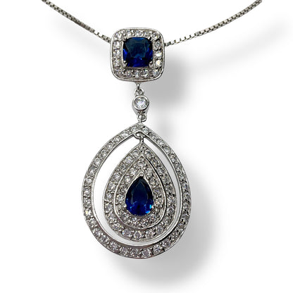 Collana Donna Goccia Pietre Blu e Zirconi Ottaviani Bijoux - 48273