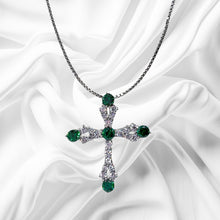 Collana Donna Croce Pietre Verdi e Zirconi Ottaviani Bijoux - 48317
