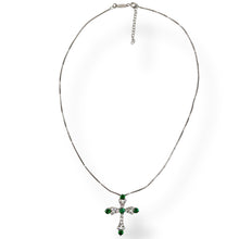 Collana Donna Croce Pietre Verdi e Zirconi Ottaviani Bijoux - 48317