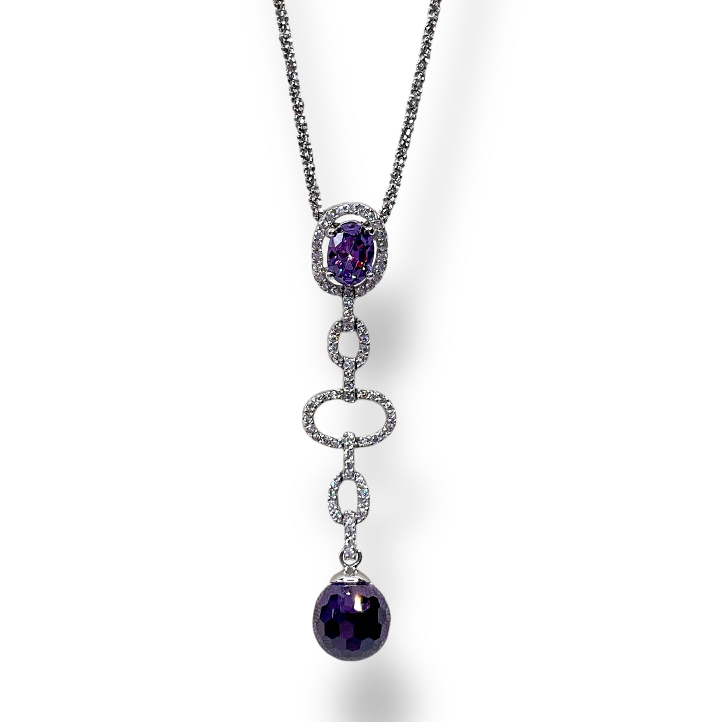 Collana Donna Pietre Viola e Zirconi Ottaviani Bijoux - 48360