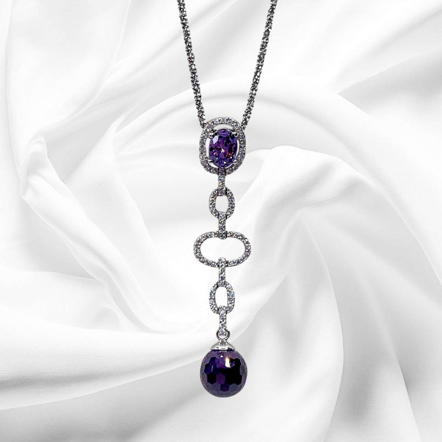 Collana Donna Pietre Viola e Zirconi Ottaviani Bijoux - 48360