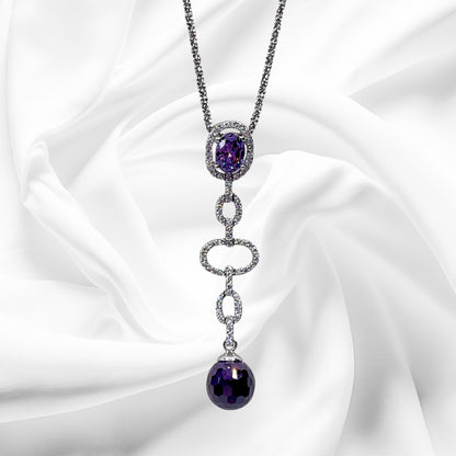 Collana Donna Pietre Viola e Zirconi Ottaviani Bijoux - 48360
