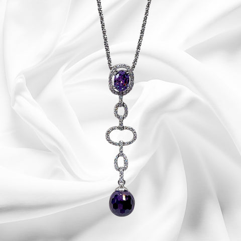Collana Donna Pietre Viola e Zirconi Ottaviani Bijoux - 48360