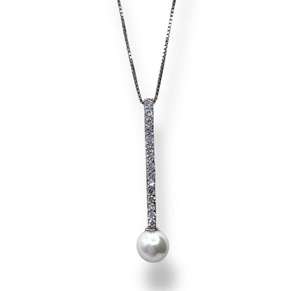 Collana Donna Fiammifero Zirconi e Perla Ottaviani Bijoux - 48683