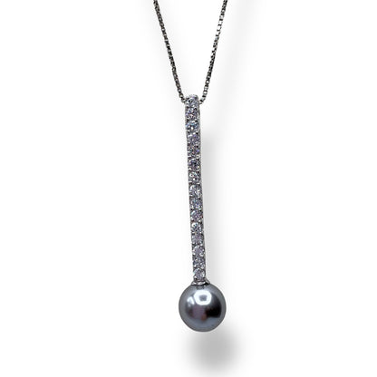 Collana Donna Fiammifero Zirconi e Perla Ottaviani Bijoux - 48683
