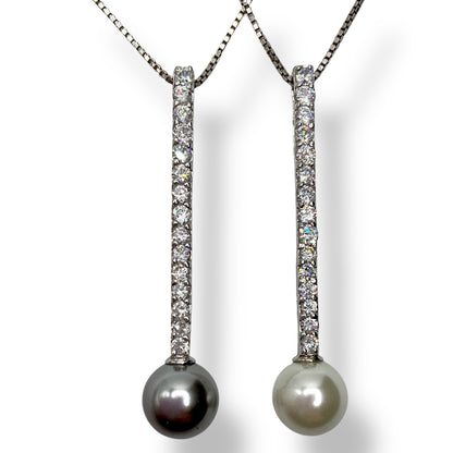 Collana Donna Fiammifero Zirconi e Perla Ottaviani Bijoux - 48683