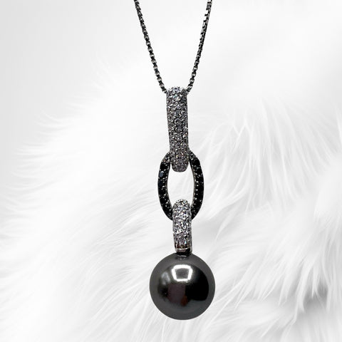 Collana Donna Perla Grigia e Zirconi Ottaviani Bijoux - 48958