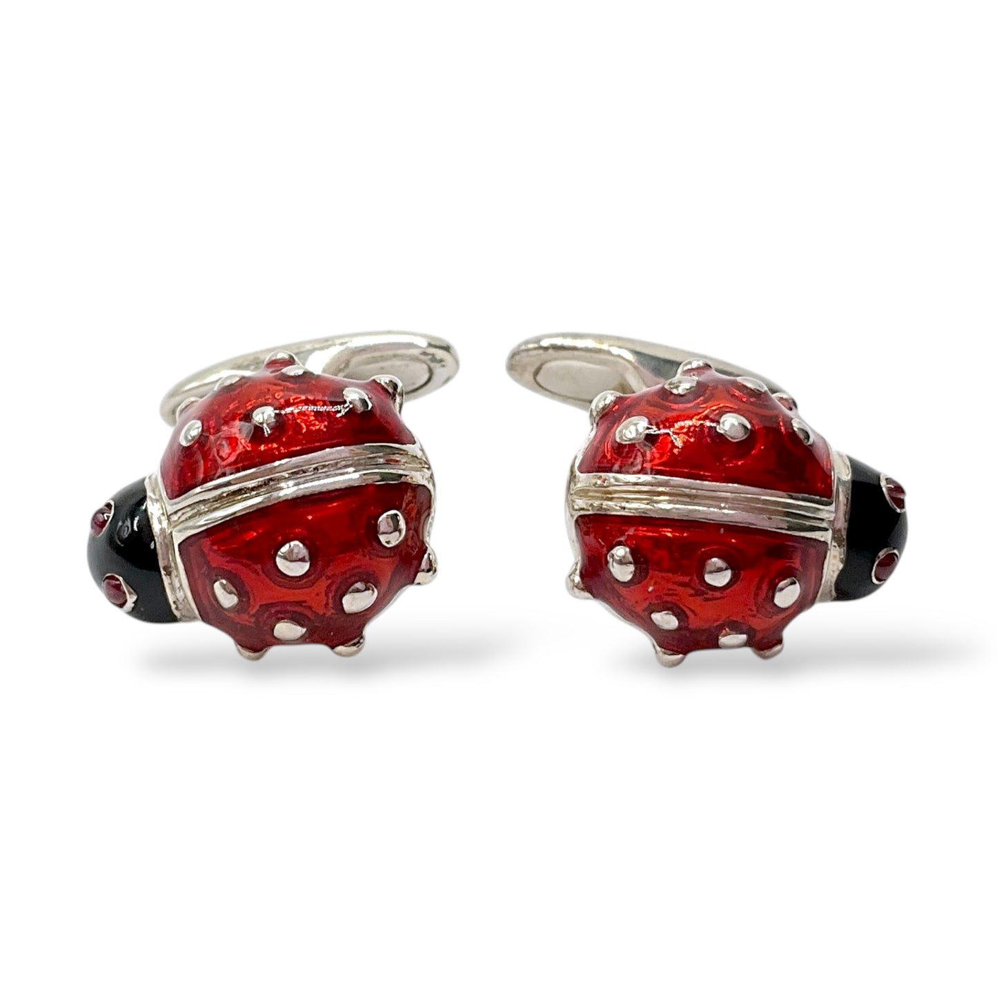 Gemelli Coccinella Argento e Smalto Perlato Antorà - 1133