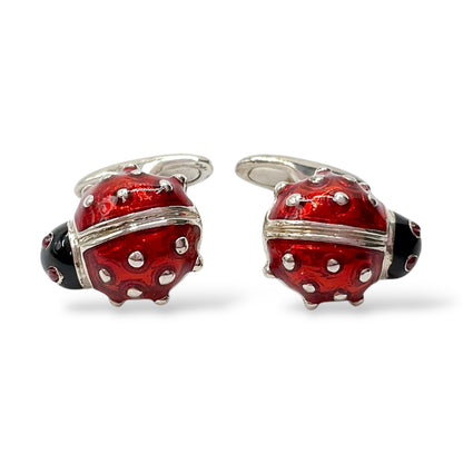 Gemelli Coccinella Argento e Smalto Perlato Antorà - 1133