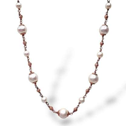 Collana Donna con Ametiste e Perle - Lucos Preziosi