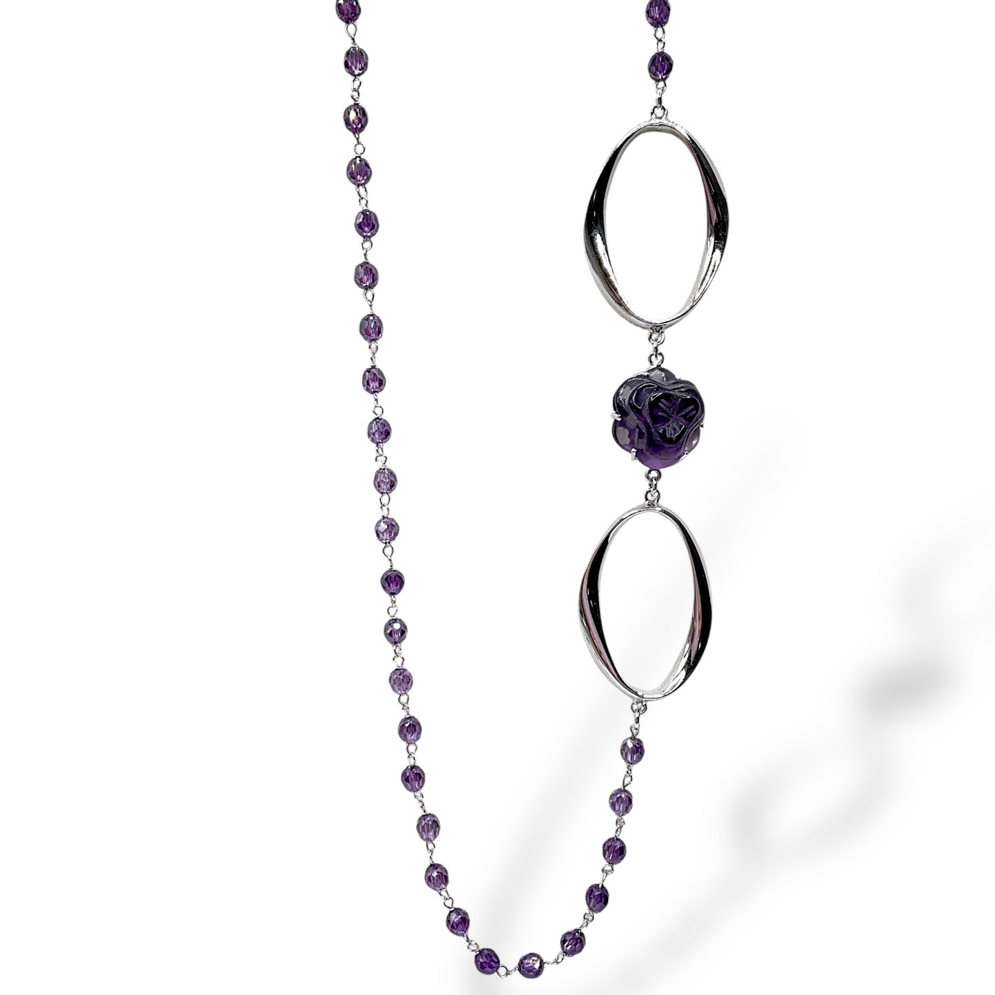 Collana Lunga Donna Rosa Viola - Lucos Preziosi