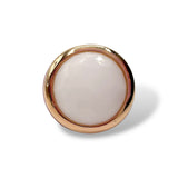 Anello Donna con Agata Bianca Tonda e Smalto - Lucos Preziosi