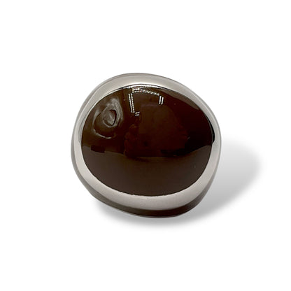 Anello Donna con Smalto Marrone - Lucos Preziosi